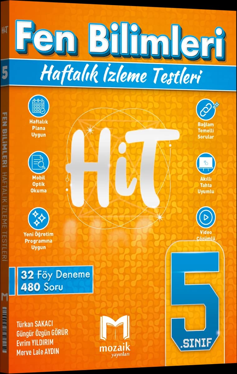 Mozaik 5. Sınıf Fen Bilimleri HiT Haftalık İzleme Testleri