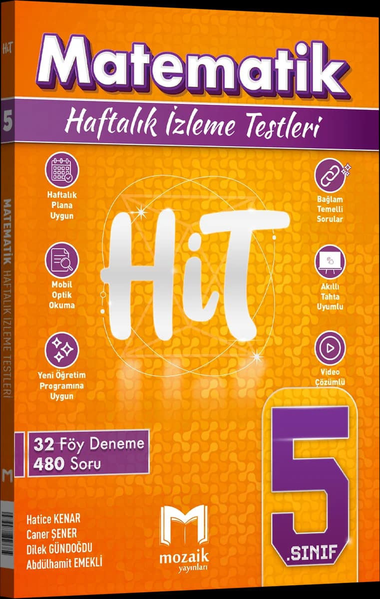 Mozaik 5. Sınıf Matematik HiT Haftalık İzleme Testleri