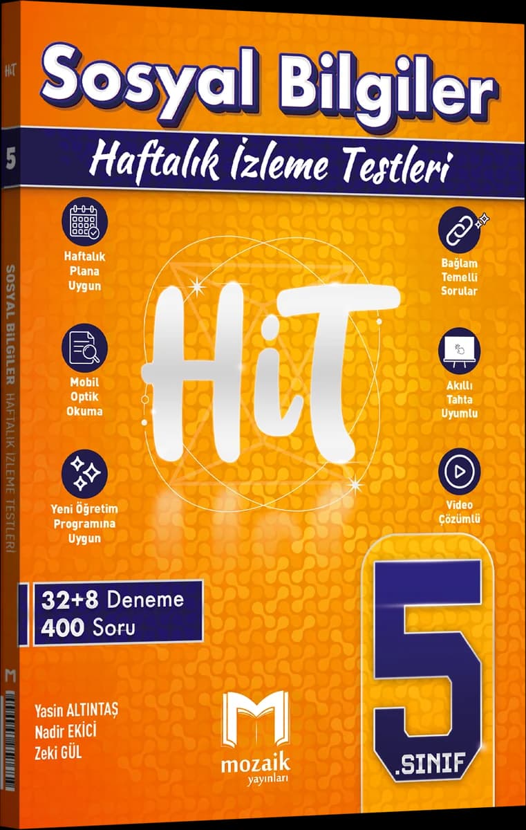 Mozaik 5. Sınıf Sosyal Bilgiler HiT Haftalık İzleme Testleri
