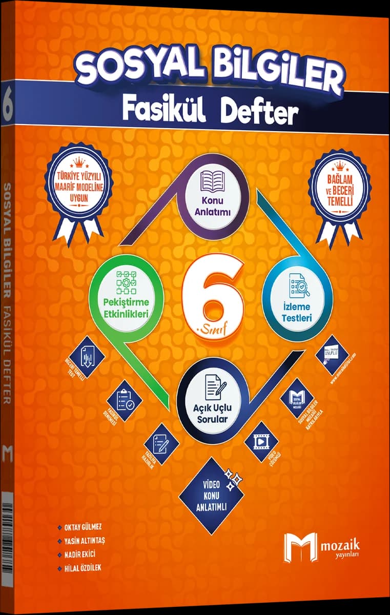 Mozaik 6. Sınıf Sosyal Bilgiler Fasikül Defter