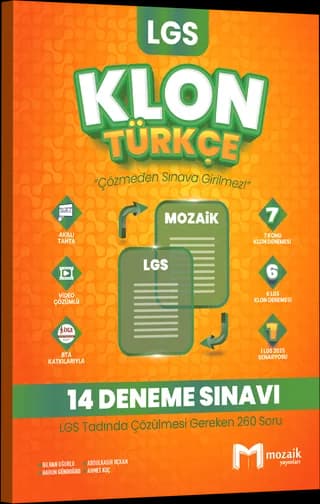 Mozaik LGS Klon Türkçe Denemeleri